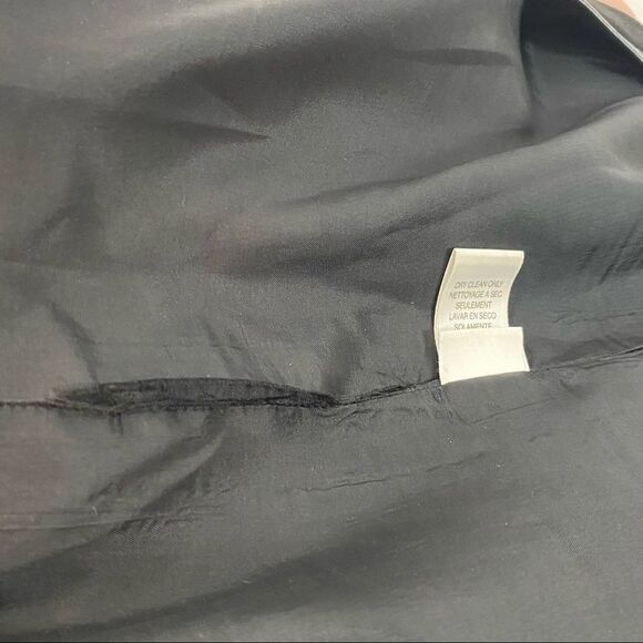 BCBGMaxAzria Leather Trimmed Black Lace Up Skirt - Picture 7 of 8